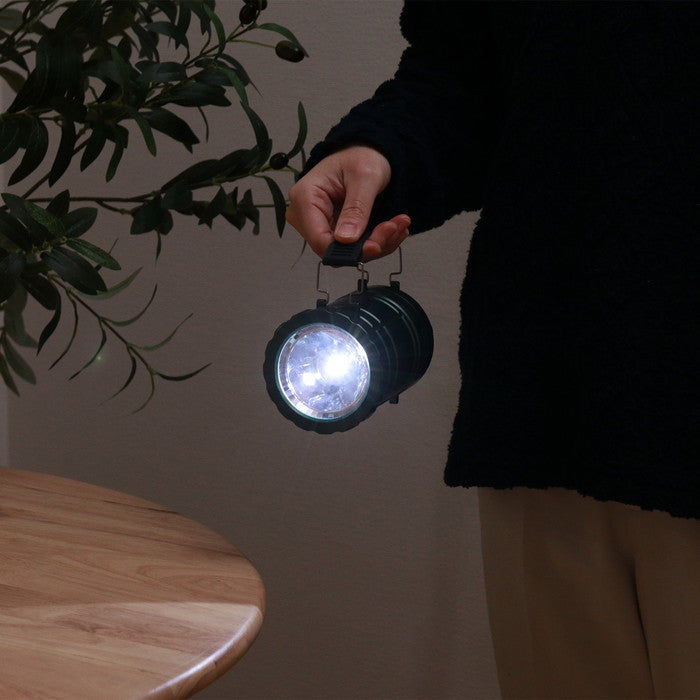 LED ランタン モスグリーン 幅85×奥行85×高さ145 fj-17907の画像