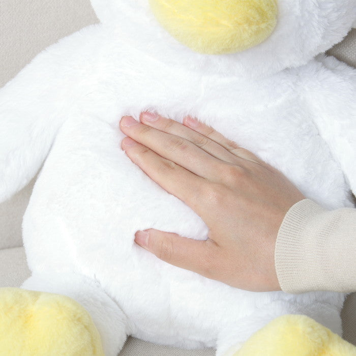 ぬいぐるみ あひる 35cm WH×YE 幅200×奥行250×高さ350 fj-18723の画像