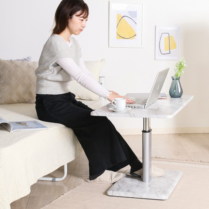 昇降テーブル9050 43?57 大理石 LUT9050 43-57 大理石 幅900×奥行500×高さ430?570mm fj-19072の画像