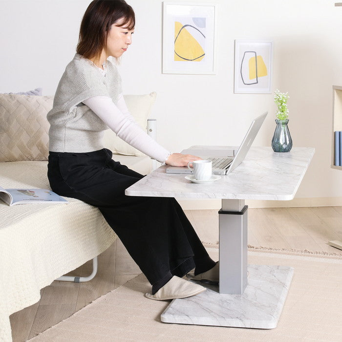 昇降テーブル12060 43?57 大理石 LUT1260 43-57 大理石 幅1200×奥行600×高さ430?570mm fj-19073の画像