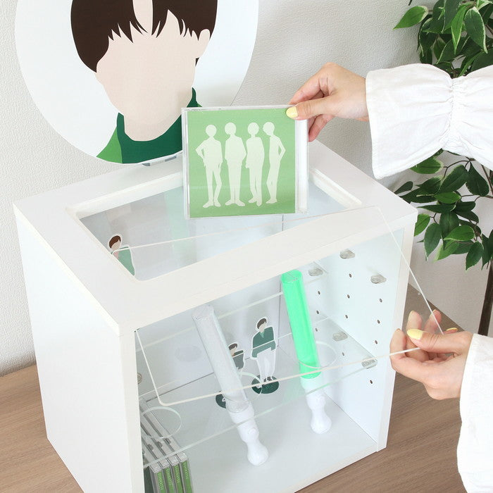 推し活収納ボックス 2023-0116-02 ホワイト 幅366×奥行250×高さ366mm fj-19240の画像