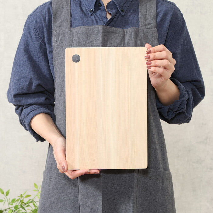 まな板 乾かしやすい ひのき 30x20cm ナチュラル 完成品 W300×D200×H12mm 0.336kg fj-19962の画像