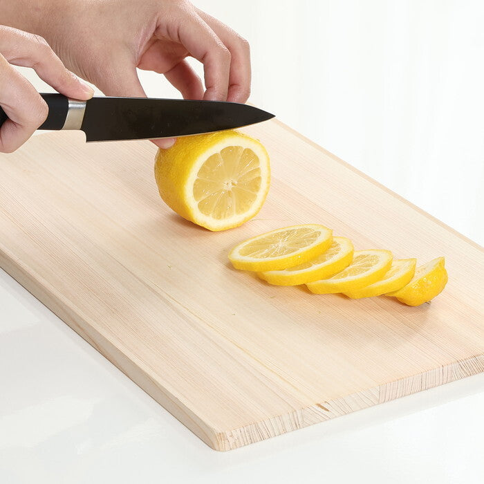 まな板 乾かしやすい ひのき 38x24cm ナチュラル 完成品 W380×D240×H12mm 0.546kg fj-19963の画像