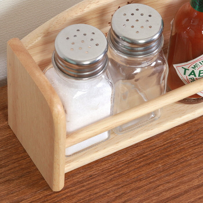 スパイスラック 木製 ボヌール ナチュラル 完成品 W165×D70×H105mm 0.175kg fj-22650の画像