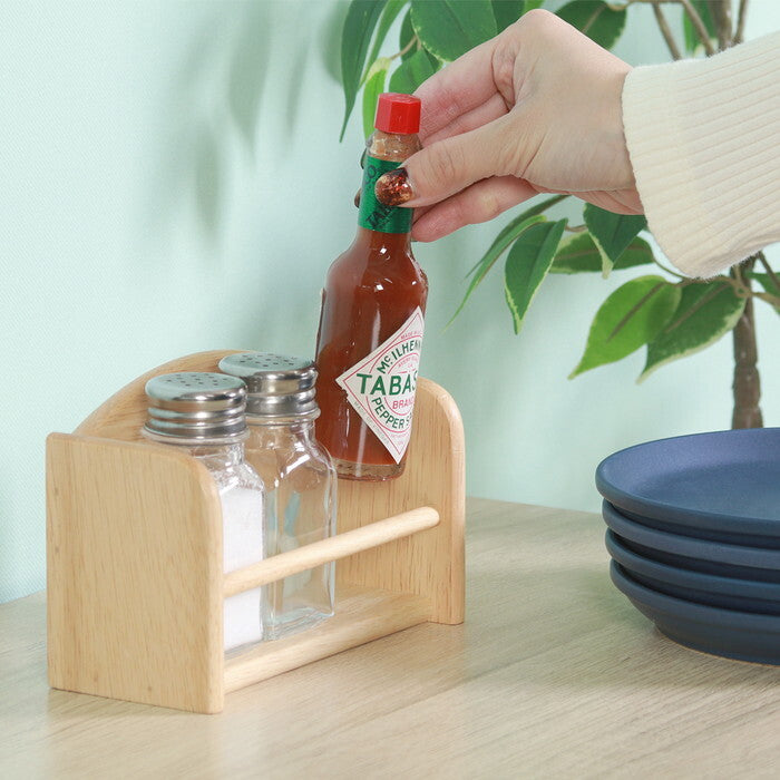 スパイスラック 木製 ボヌール ナチュラル 完成品 W165×D70×H105mm 0.175kg fj-22650の画像