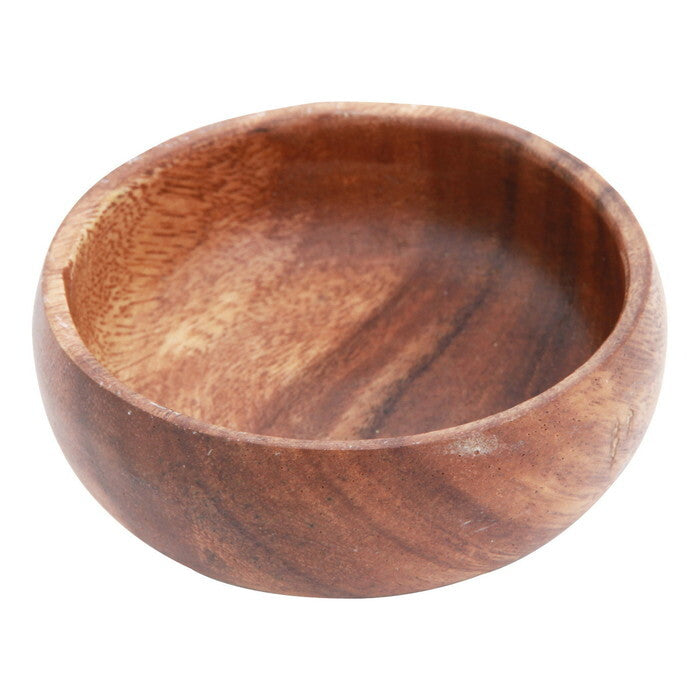 ラウンドボウル アカシア S 82458･95828 ブラウン 完成品 W100×D100×H35mm 0.1kg fj-23880の画像