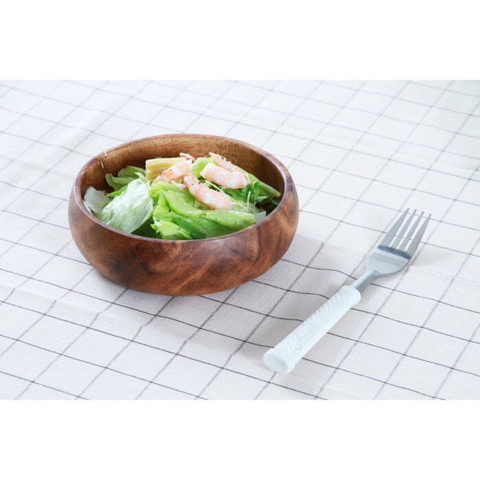 ラウンドボウル アカシア S 82458･95828 ブラウン 完成品 W100×D100×H35mm 0.1kg fj-23880の画像