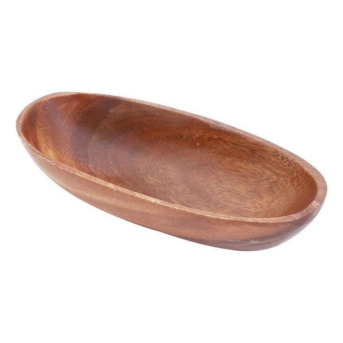 オーバルトレー アカシア 95833 ブラウン 完成品 W230×D90×H50mm 0.15kg fj-23885の画像