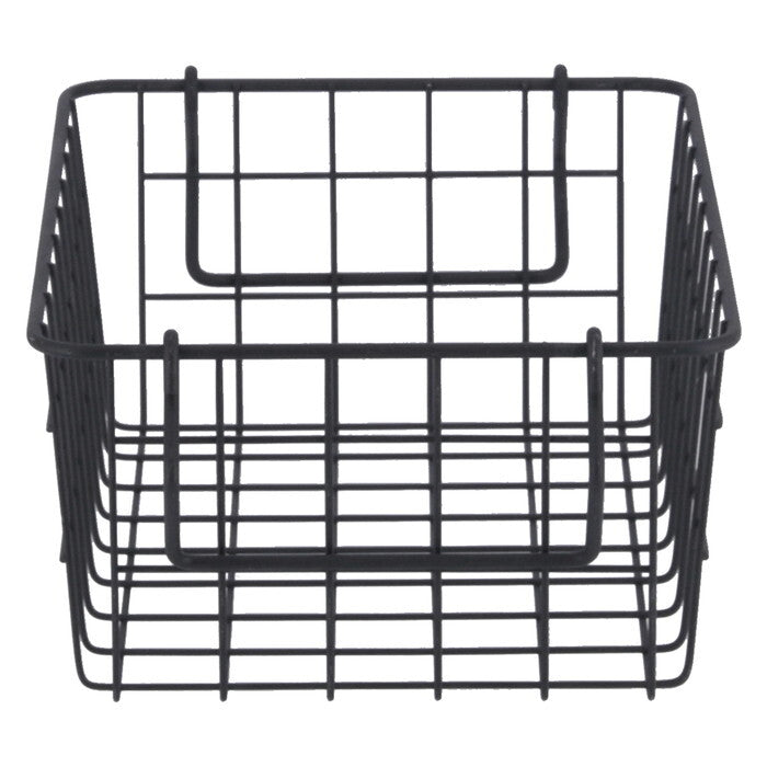 ワイヤーバスケット スタッキング BK 26x18x10 ブラック 完成品 W260-300×D180×H100mm 0.3kg fj-26683の画像