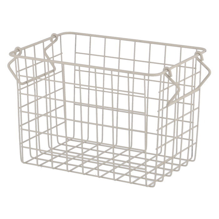 ワイヤーバスケット スタッキング WH 26x18x18 ホワイト 完成品 W260-300×D180×H180mm 0.36kg fj-26687の画像