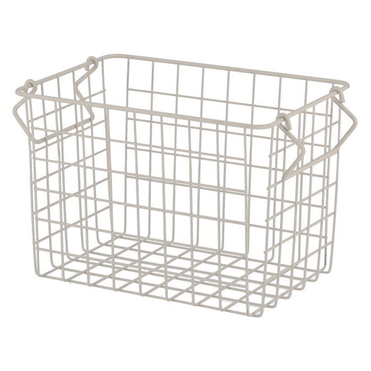 ワイヤーバスケット スタッキング WH 26x18x18 ホワイト 完成品 W260-300×D180×H180mm 0.36kg fj-26687の画像
