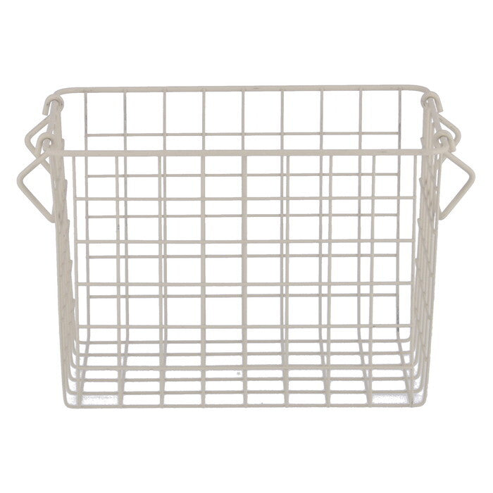 ワイヤーバスケット スタッキング WH 26x18x18 ホワイト 完成品 W260-300×D180×H180mm 0.36kg fj-26687の画像