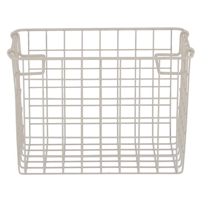 ワイヤーバスケット スタッキング WH 26x18x18 ホワイト 完成品 W260-300×D180×H180mm 0.36kg fj-26687の画像