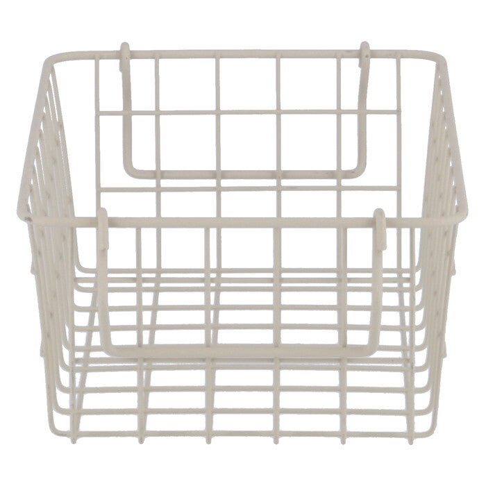ワイヤーバスケット スタッキング WH 26x18x10 ホワイト 完成品 W260-300×D180×H100mm 0.3kg fj-26688の画像