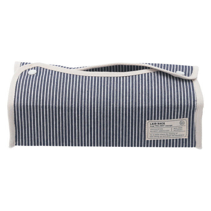 LB ティッシュケース ヒッコリー ネイビー 幅275×奥行110×高さ65 fj-27624の画像