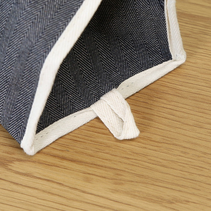 LB ティッシュケース ヘリンボーン ネイビー 幅275×奥行110×高さ65 fj-27626の画像