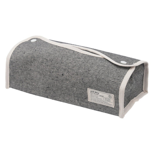 LB ティッシュケース ヘリンボーン ブラック 幅275×奥行110×高さ65 fj-27627の画像