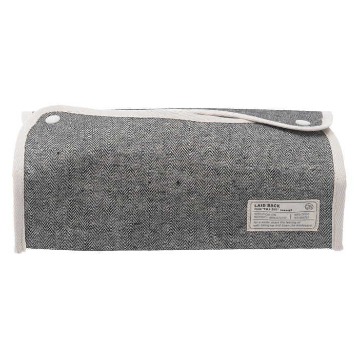 LB ティッシュケース ヘリンボーン ブラック 幅275×奥行110×高さ65 fj-27627の画像