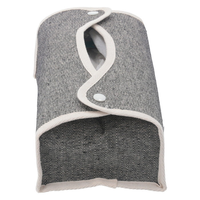 LB ティッシュケース ヘリンボーン ブラック 幅275×奥行110×高さ65 fj-27627の画像