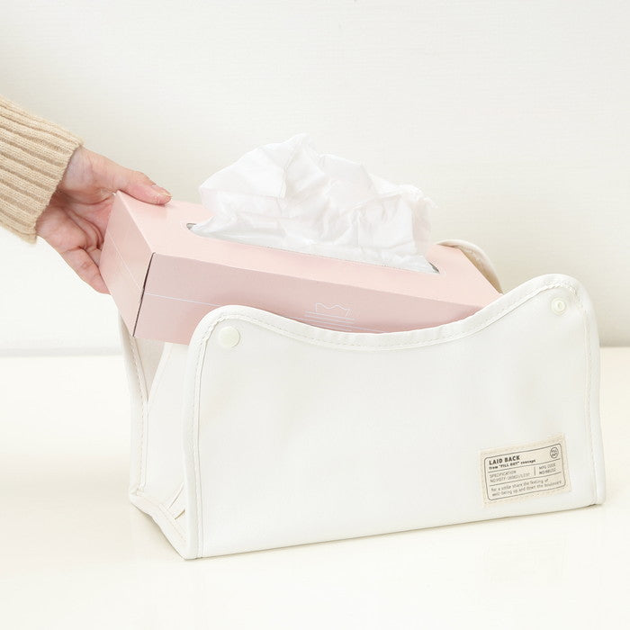 LB ティッシュケース ホワイト ホワイト 幅275×奥行110×高さ65 fj-27646の画像