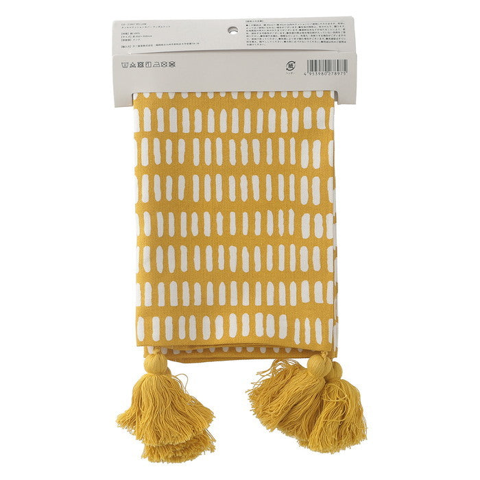 クッションカバー 45×45 タッセルランダムドット YE イエロー 幅45×450×高さ5 fj-27897の画像