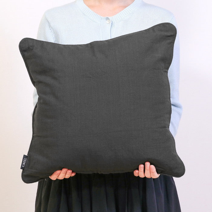 サーケル クッションカバー 45×45 パイピング GY チャコールグレー 幅45×450×高さ5 fj-27899の画像