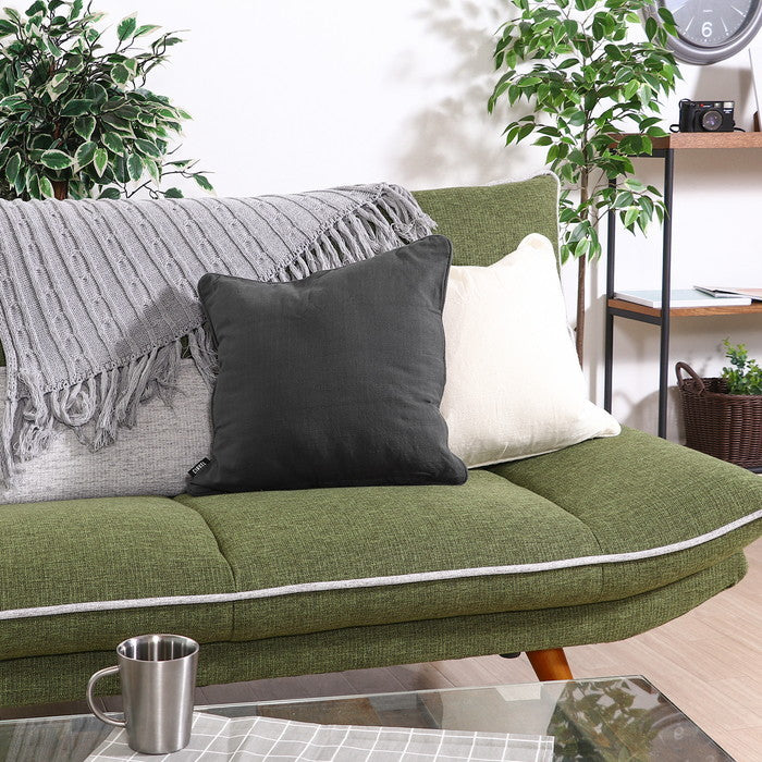 サーケル クッションカバー 45×45 パイピング GY チャコールグレー 幅45×450×高さ5 fj-27899の画像