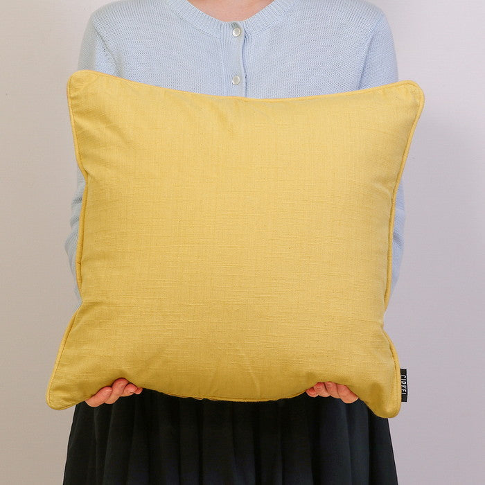 サーケル クッションカバー 45×45 パイピング YE マスタード イエロー 幅45×450×高さ5 fj-27904の画像