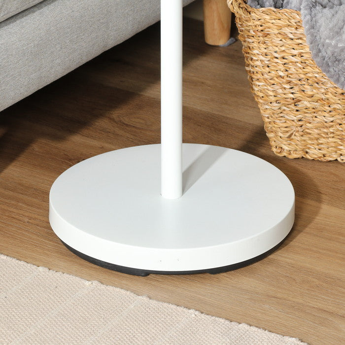 リュックが掛けられるポールハンガー ホワイト マットホワイト 幅335×奥行335×高さ1720 fj-27954の画像