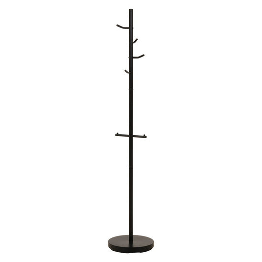 リュックが掛けられるポールハンガー ブラック マットブラック 幅335×奥行335×高さ1720 fj-27955の画像