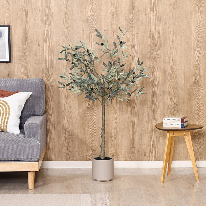 フェイクグリーン オリーブ 120? ジョイント グリーン 完成品 一部取付 W600×D600×H1200mm 3.64kg fj-28054の画像