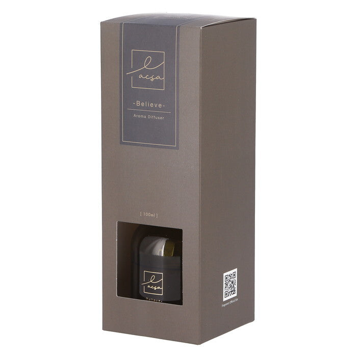 ディフューザー LACSA ラシサ Believe 100ml 完成品 W80×D80×H220mm 0.34kg fj-28064の画像