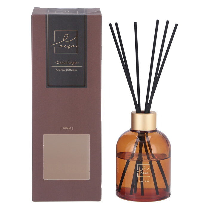 ディフューザー LACSA ラシサ Courage 100ml 完成品 W80×D80×H220mm 0.34kg fj-28066の画像