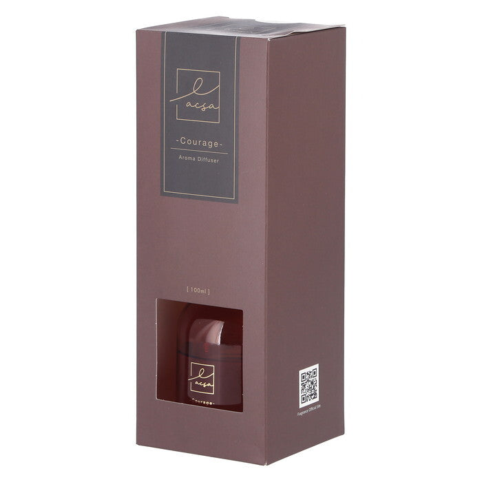 ディフューザー LACSA ラシサ Courage 100ml 完成品 W80×D80×H220mm 0.34kg fj-28066の画像