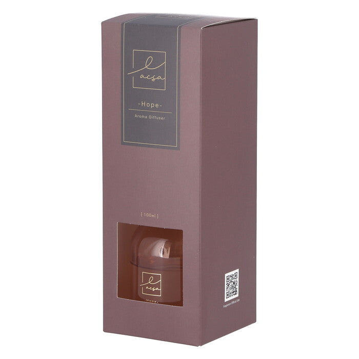 ディフューザー LACSA ラシサ Hope 100ml 完成品 W80×D80×H220mm 0.34kg fj-28067の画像