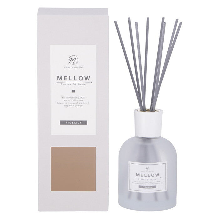 ディフューザー Mellow メロウ Fig&Lily 200ml 完成品 W85×D85×H240mm 0.56kg fj-28074の画像