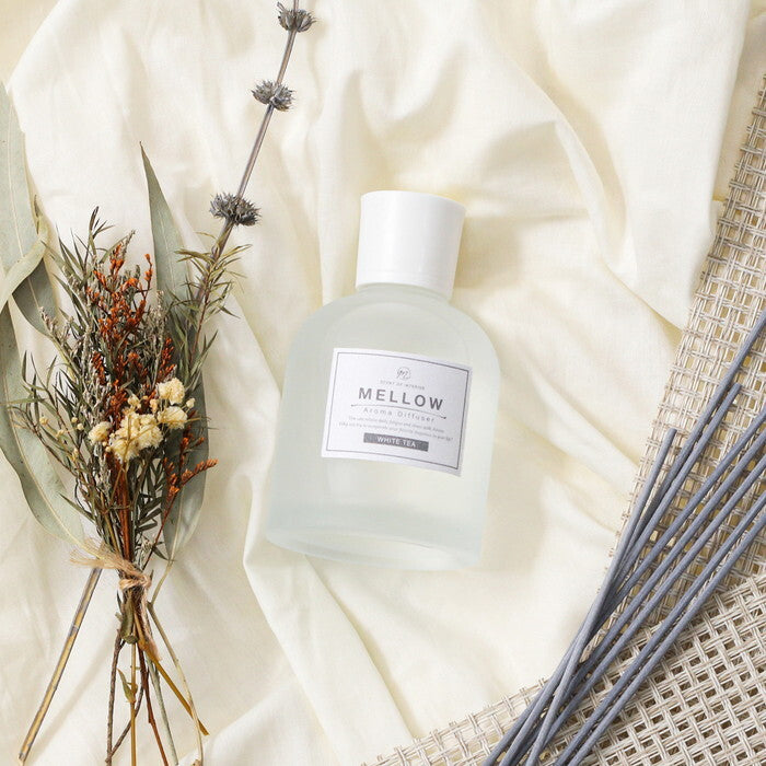 ディフューザー Mellow メロウ WhiteTea 200ml 完成品 W85×D85×H240mm 0.56kg fj-28075の画像