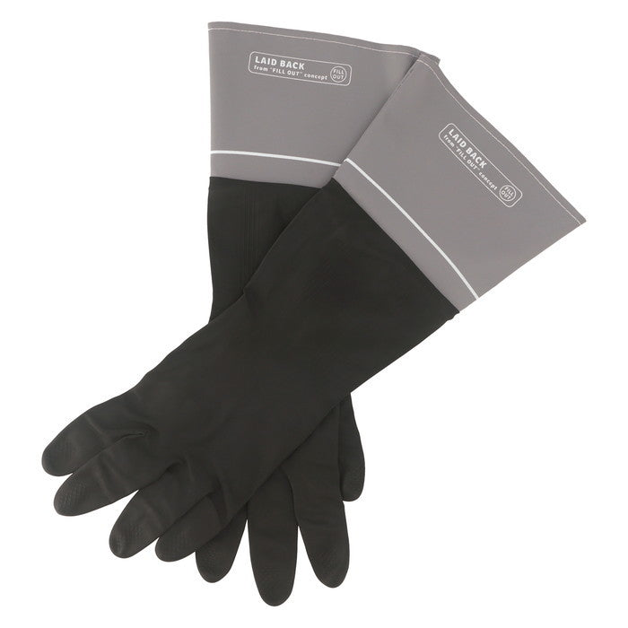 LBラテックスグローブ ブラック 幅170×奥行400×高さ10 fj-28113の画像