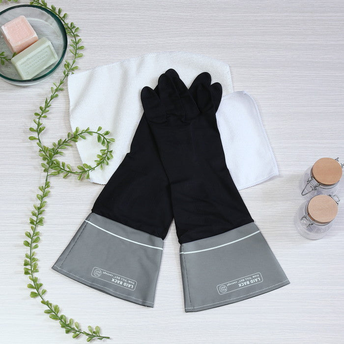 LBラテックスグローブ ブラック 幅170×奥行400×高さ10 fj-28113の画像