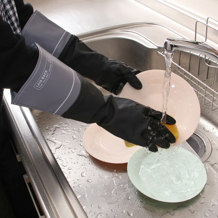 LBラテックスグローブ ブラック 幅170×奥行400×高さ10 fj-28113の画像