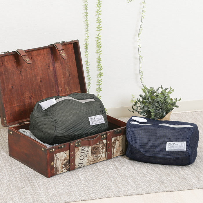 LB 洗濯ネット ドラム型 ネイビー 幅210×奥行210×高さ280 fj-28514の画像