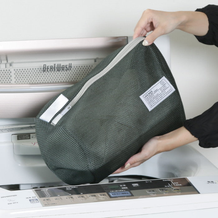 LB 洗濯ネット ドラム型 モスグリーン 幅210×奥行210×高さ280 fj-28523の画像
