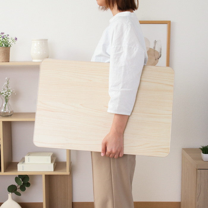 ミニテーブル どこでも使える 6040 ナチュラル 幅645×奥行400×高さ265 fj-28603の画像