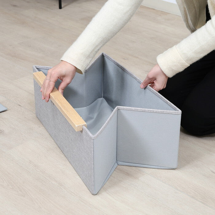 チェスト KD ファブリック パトラ 3段 グレー×ナチュラル GY×NA 組立品 W577×D410×H787mm 8kg fj-29034の画像