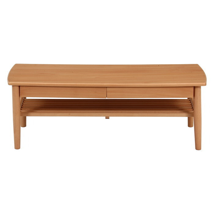 センターテーブル 引出し 棚 付き カミュ NA ナチュラル 組立品 W1150×D520×H400mm 18kg fj-29103の画像