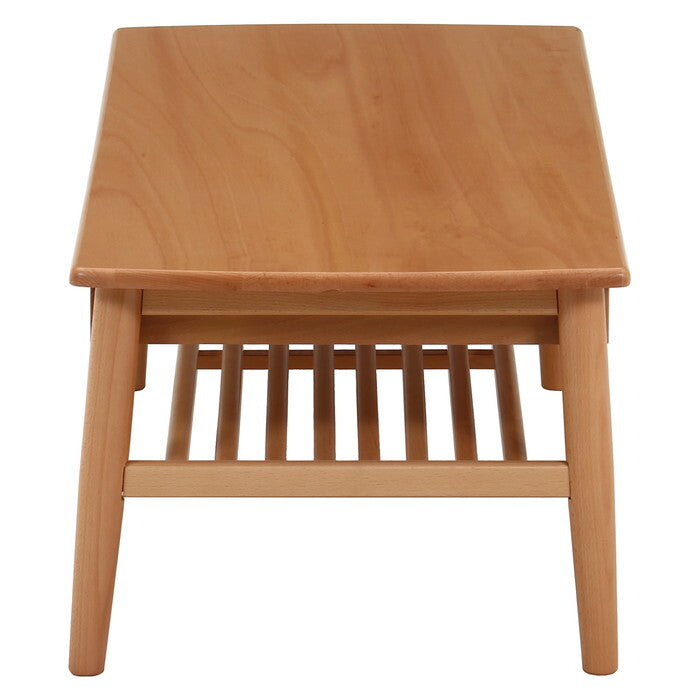 センターテーブル 引出し 棚 付き カミュ NA ナチュラル 組立品 W1150×D520×H400mm 18kg fj-29103の画像