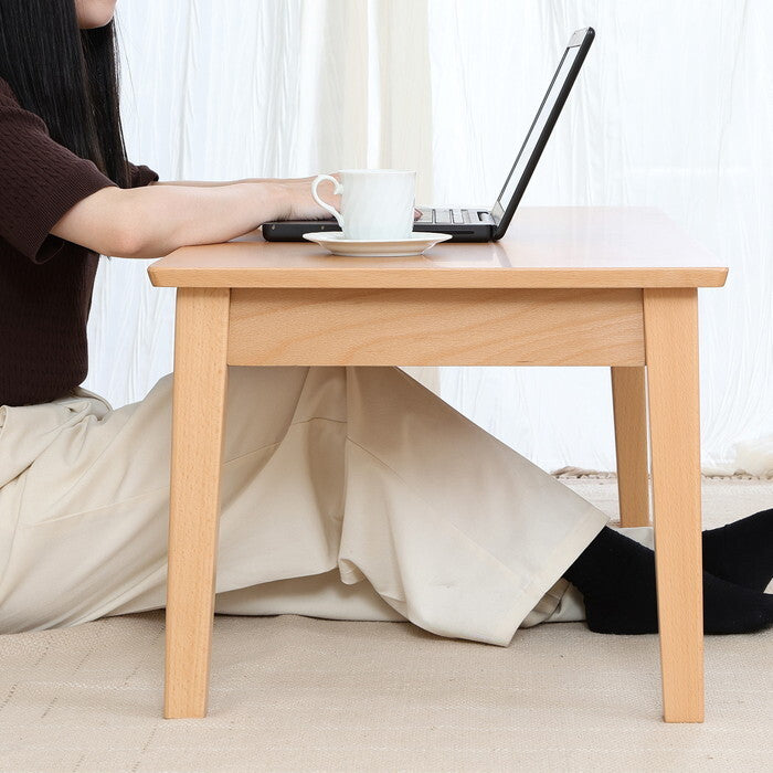 リビングテーブル シンプル シュラ NA ナチュラル 組立品 W1100×D500×H400mm 9.6kg fj-29105の画像