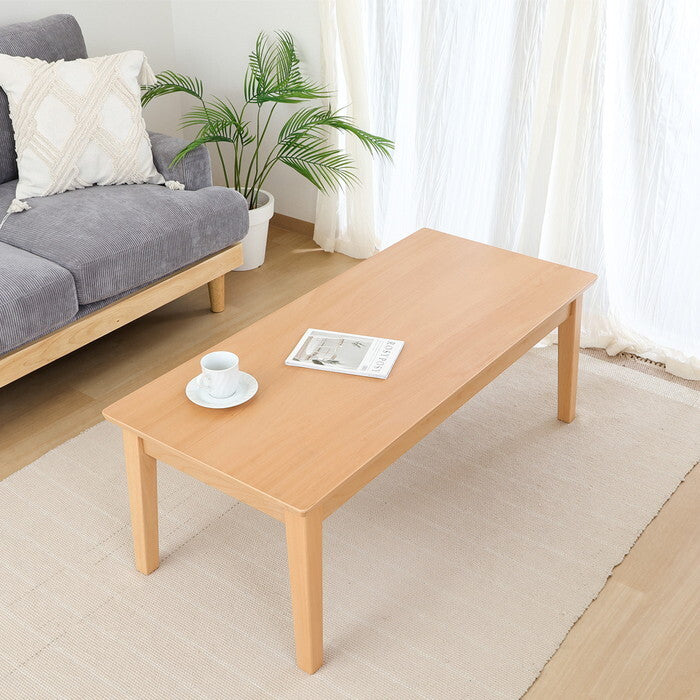 リビングテーブル シンプル シュラ NA ナチュラル 組立品 W1100×D500×H400mm 9.6kg fj-29105の画像