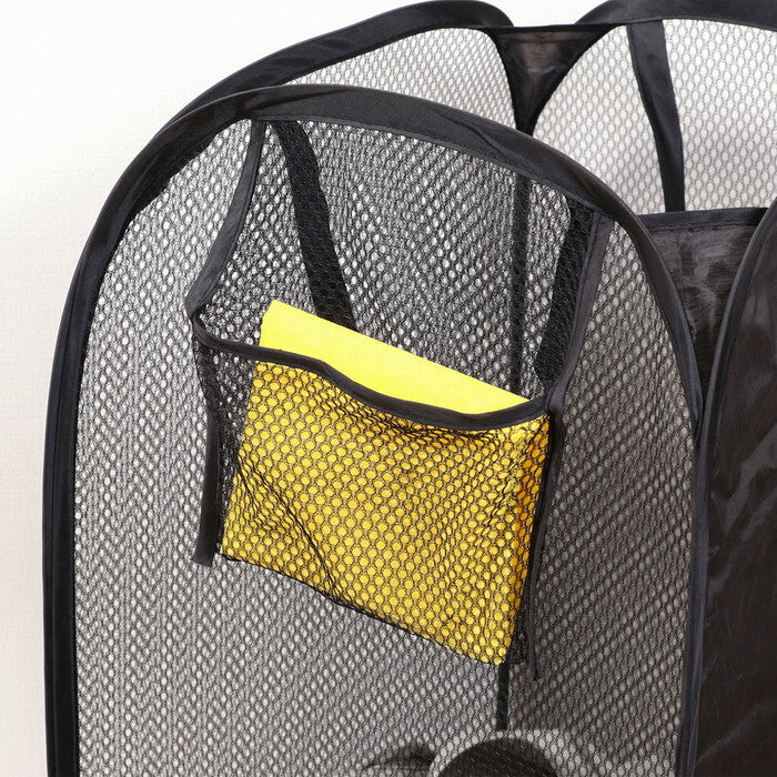 ランドリー LB ポップアップ スクエア ブラック 完成品 W300×D300×H520mm 0.1kg fj-29262の画像