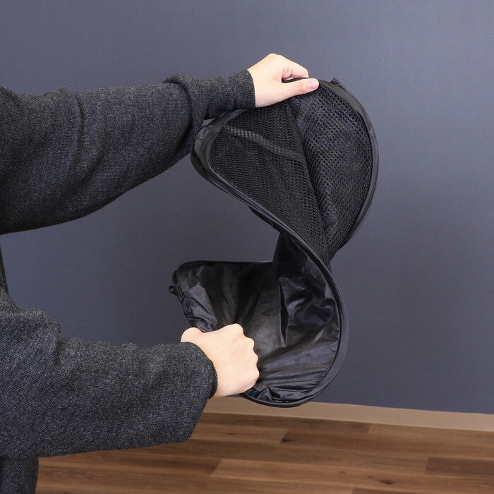 ランドリー LB ポップアップ スクエア ブラック 完成品 W300×D300×H520mm 0.1kg fj-29262の画像